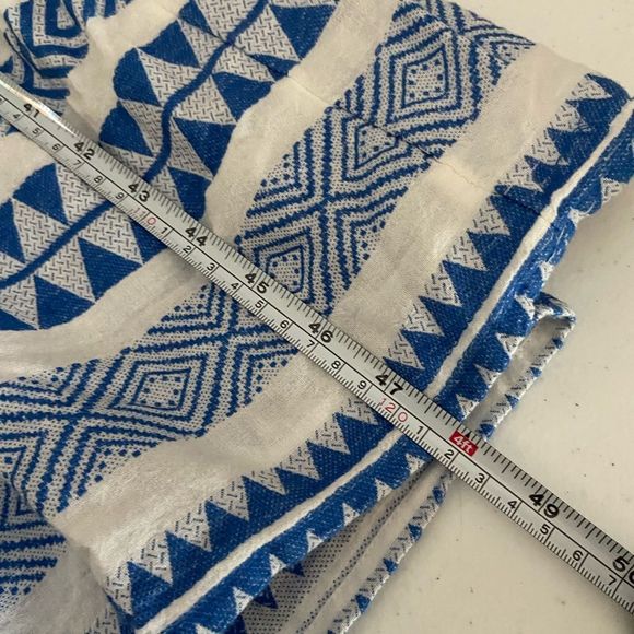 White & Grecian Blue Cami Tiered Midaxi Dress and White Shrug NWOT. - Picture 7 of 7